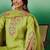 Embroidered straight kurta with palazzo & dupatta set