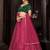Embroidered Thread Work Semi-Stitched Lehenga & Unstitched Blouse With Dupatta