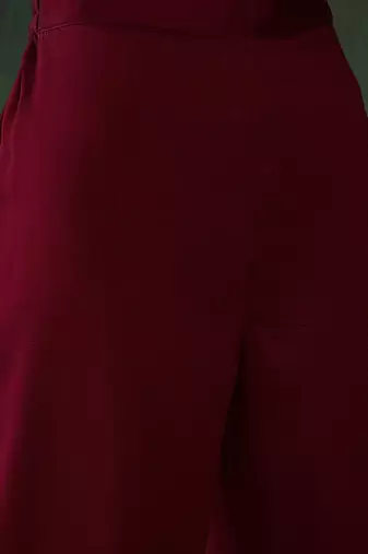 Women embroidered three quarter sleeves kurta & trousers with dupatta