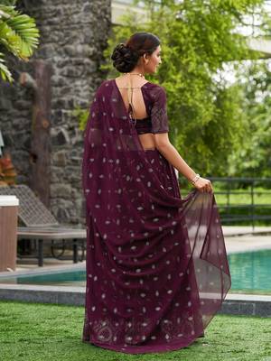 Embroidered Thread Work Semi-Stitched Lehenga & Unstitched Blouse With Dupatta 4