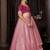 Embroidered Thread Work Semi-Stitched Lehenga & Unstitched Blouse With Dupatta