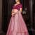 Embroidered Thread Work Semi-Stitched Lehenga & Unstitched Blouse With Dupatta