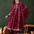 Women embroidered a-line kurta trousers & dupatta