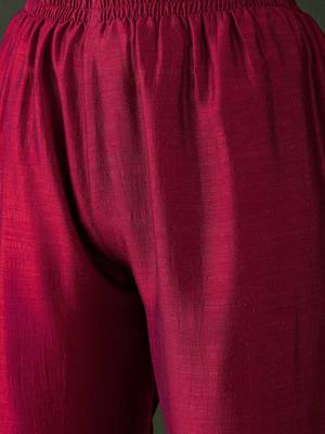 Women embroidered a-line kurta trousers & dupatta 3