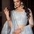 Embroidered Thread Work Semi-Stitched Lehenga & Unstitched Blouse With Dupatta