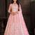Embroidered Thread Work Semi-Stitched Lehenga & Unstitched Blouse With Dupatta