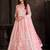Embroidered Thread Work Semi-Stitched Lehenga & Unstitched Blouse With Dupatta