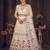 Embroidered Thread Work Semi-Stitched Lehenga & Unstitched Blouse With Dupatta