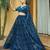 Embroidered Sequinned Semi-Stitched Lehenga & Unstitched Blouse With Dupatta