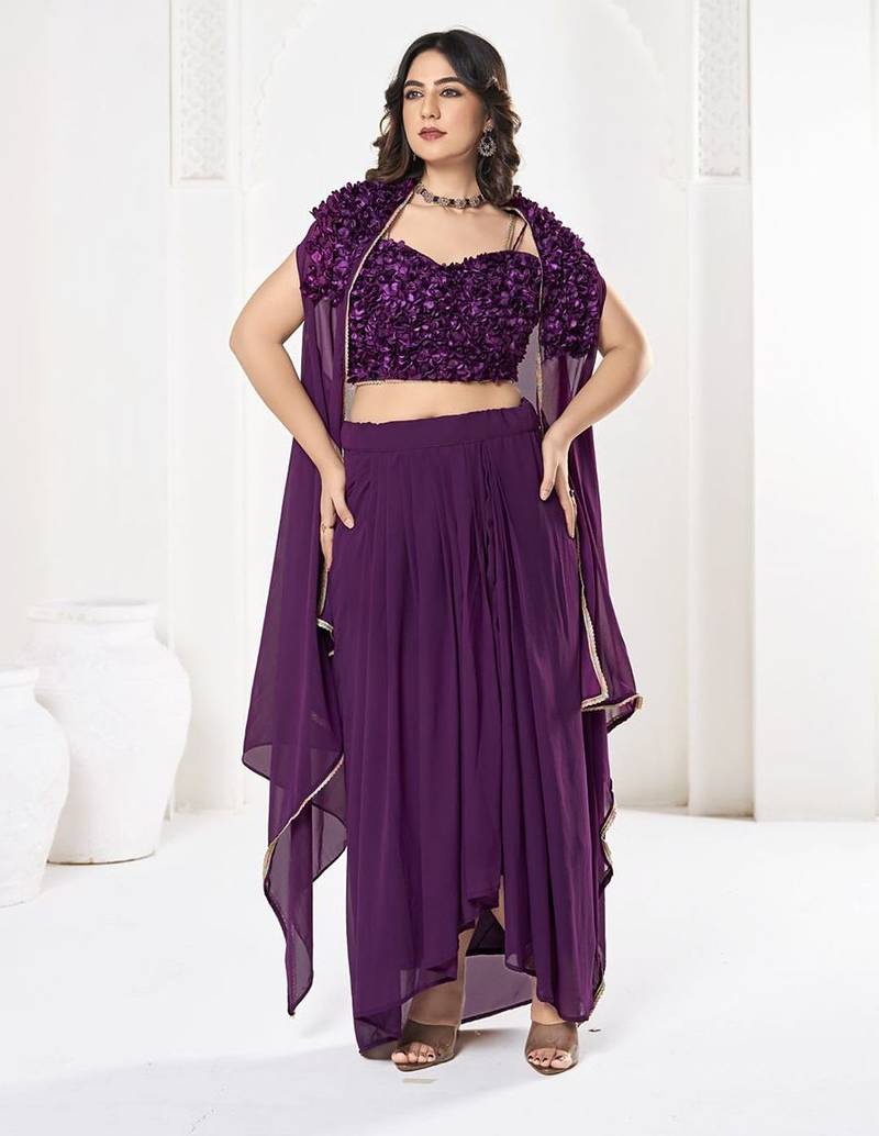 Embroidered Semi-Stitched Lehenga & Unstitched Blouse With Dupatta