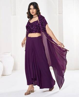 Embroidered Semi-Stitched Lehenga & Unstitched Blouse With Dupatta 3
