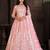 Embroidered Thread Work Semi-Stitched Lehenga & Unstitched Blouse With Dupatta