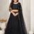 Embroidered Net Semi-Stitched Lehenga & Unstitched Blouse With Dupatta