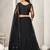 Embroidered Net Semi-Stitched Lehenga & Unstitched Blouse With Dupatta