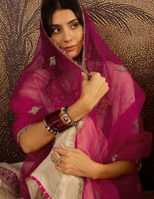 Ethnic motifs embroidered straight  kurta with palazzos & dupatta 2