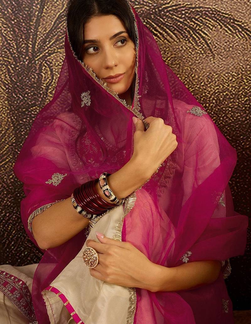 Ethnic motifs embroidered straight  kurta with palazzos & dupatta