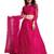 Embroidered Thread Work Semi-Stitched Lehenga & Unstitched Blouse With Dupatta