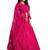 Embroidered Thread Work Semi-Stitched Lehenga & Unstitched Blouse With Dupatta
