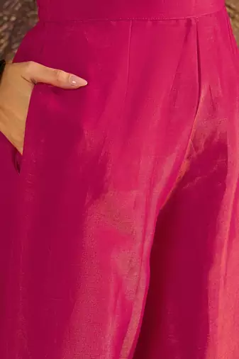 Women ethnic motifs embroidered regular kurta with trousers & dupatta