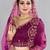 Embroidered Thread Work Semi-Stitched Lehenga & Blouse With Dupatta