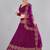 Embroidered Thread Work Semi-Stitched Lehenga & Blouse With Dupatta