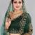 Embroidered Thread Work Semi-Stitched Lehenga & Blouse With Dupatta