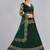 Embroidered Thread Work Semi-Stitched Lehenga & Blouse With Dupatta