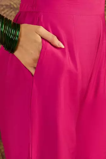 Women ethnic motifs embroidered regular kurta set with dupatta