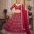Embroidered Thread Work Semi-Stitched Lehenga & Unstitched Blouse With Dupatta