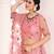 Pink & Maroon Semi-Stitched Lehenga & Unstitched Blouse With Dupatta