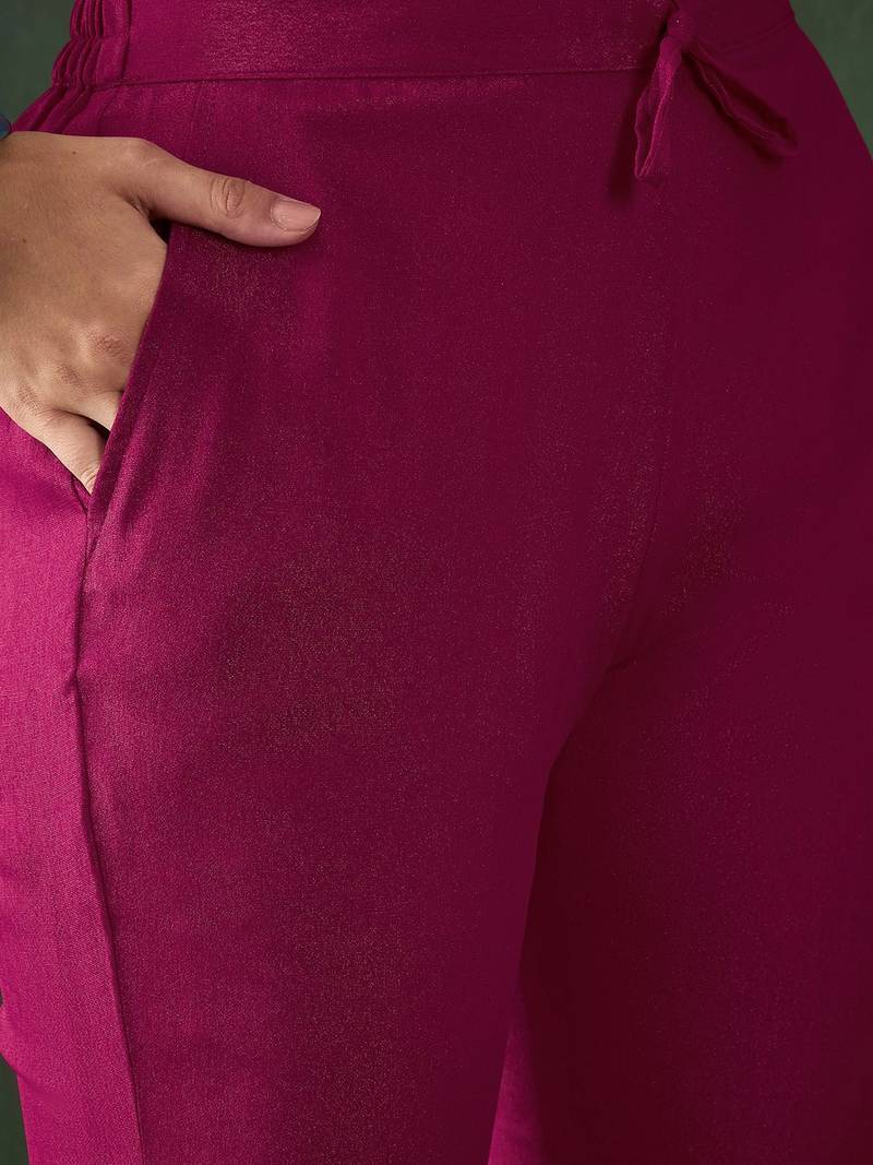 Floal embroidered a-line kurta set