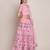 Pink & Maroon Embroidered Semi-Stitched Lehenga & Unstitched Blouse & Dupatta