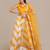 Yellow & White Semi-Stitched Lehenga & Unstitched Blouse With Dupatta