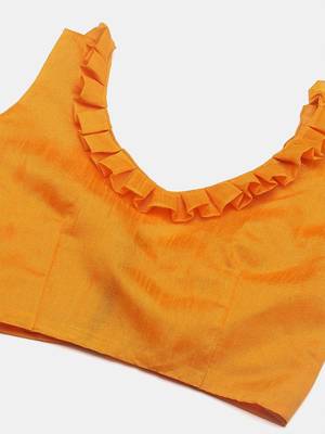 Yellow & White Semi-Stitched Lehenga & Unstitched Blouse With Dupatta 2