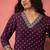 Foil printed with zari sequence embroidered a-line kurta & trousers