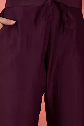 Foil printed with zari sequence embroidered a-line kurta & trousers