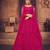 Pink Embroidered Thread Work Semi-Stitched Lehenga & Unstitched Blouse With Dupatta