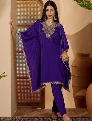 Women purple kurta sets 2