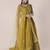 Yellow & Black Embroidered Thread Work Semi-Stitched Lehenga & Unstitched Blouse With Dupatta