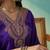 Thread embroidered v-neck kurta & trousers