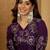 Floral embroidered empire sequinned a-line kurta with trouser