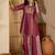 Women ethnic motifs embroidered sequinned kurta with palazzos