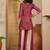Women ethnic motifs embroidered sequinned kurta with palazzos