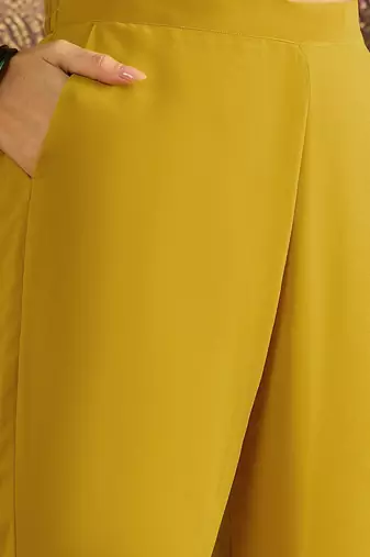 Zari sequence thread embroidered a-line kurta with trousers