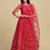Pink Embroidered Thread Work Semi-Stitched Lehenga & Unstitched Blouse With Dupatta