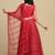 Pink Embroidered Thread Work Semi-Stitched Lehenga & Unstitched Blouse With Dupatta