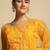 Yellow Embroidered Thread Work Tie and Dye Semi-Stitched Lehenga & Unstitched Blouse With Dupatta