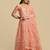 Peach-Coloured Embroidered  Semi-Stitched Lehenga & Unstitched Blouse & Dupatta
