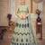 Green & White Embroidered Semi-Stitched Lehenga & Unstitched Blouse & Dupatta