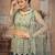 Green & White Embroidered Semi-Stitched Lehenga & Unstitched Blouse & Dupatta